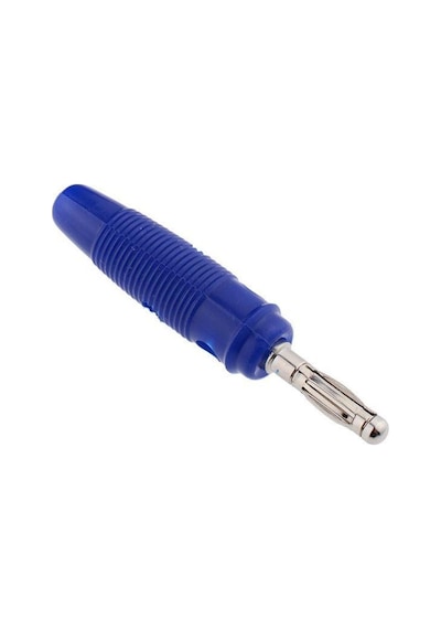 Banana Fiş 4 MM Yandan Geçmeli Yaylı Mavi