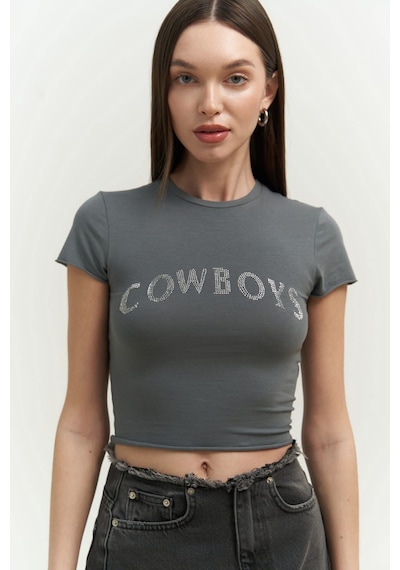 Mai Collection Mai Studios Co. Cowboys Füme Penye Crop