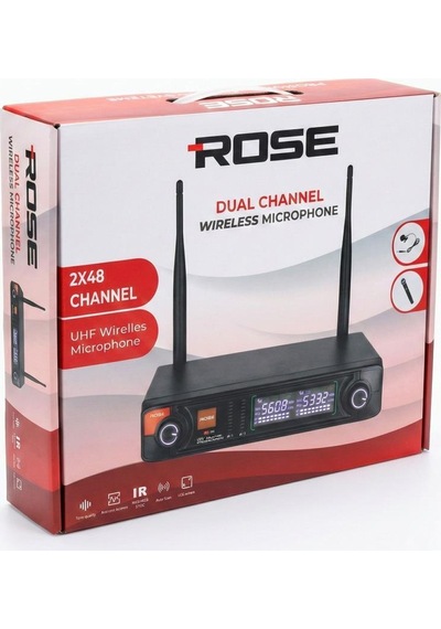 Rose R-702ey Uhf Telsiz El+ Kablolu Yaka Mikrofonu 2li