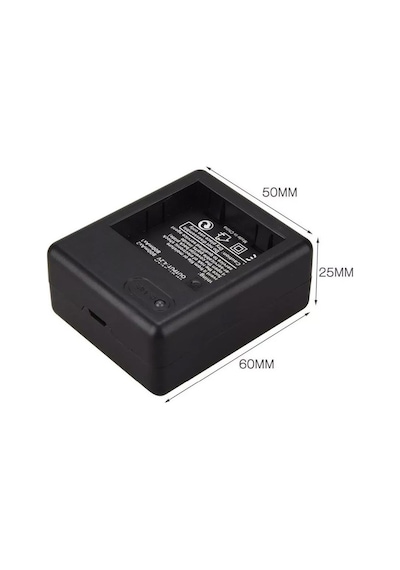 Az13-1 Xiaomi Yi 2k Aksiyon Kamera Uyumlu İkili Pil Şarj Aleti
