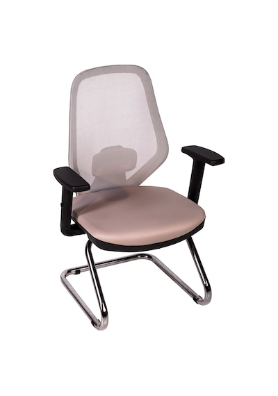 Ofisbazaar Dali Fileli Misafir Koltuğu Ergonomik Toplantı Ve Bekleme Koltuğu Gri Gri