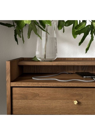 Ikea Rådmansö Komodin, Kahverengi Ceviz Görünüm, 54x38x58 Cm
