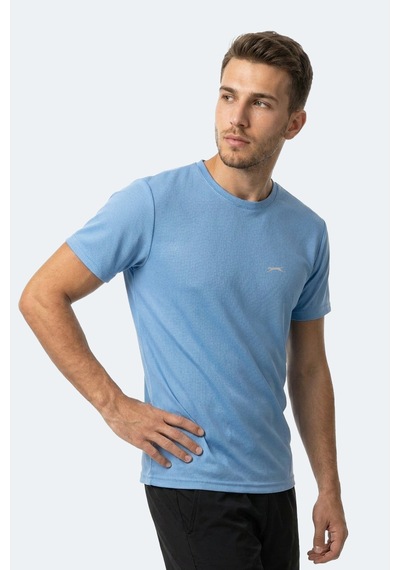 Slazenger Herrera Erkek Saks Mavi Tişört