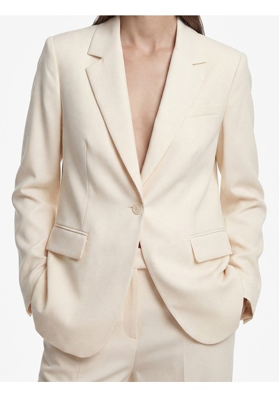 Koton Regular Fit Uzun Kollu Cep Detaylı Düğmeli Geniş Yaka Blazer Ceket Kırık Beyaz 7wak50020uw Ekru Koton Regular Fit Uzun Kollu Cep Detaylı Düğmeli Geniş Yaka Blazer Ceket Kırık Beyaz 7wak50020uw Ekru