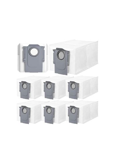 8 Adet Toz Torbası Roborock Q5+,q5 Max+q5 Pro,q5 Pro+ Q7 Max,q7 Max+,q8 Max,q8 Max+,q8 Max Pro Beyaz