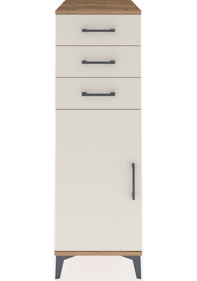 Kronos Dolap 2 Raflı 3 Çekmeceli Tek Kapaklı 44x59x134 Çam-aytaşı Atlas Çam