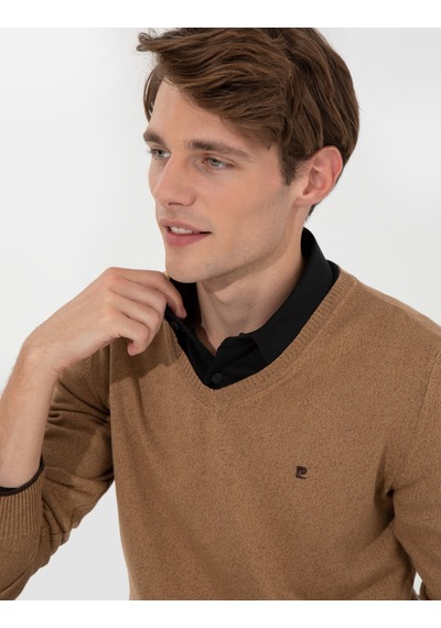 Pierre Cardin Erkek Camel Melanj Triko Kazak 50248554-vr122 Camel Melanj Pierre Cardin Erkek Camel Melanj Triko Kazak 50248554-vr122 Camel Melanj