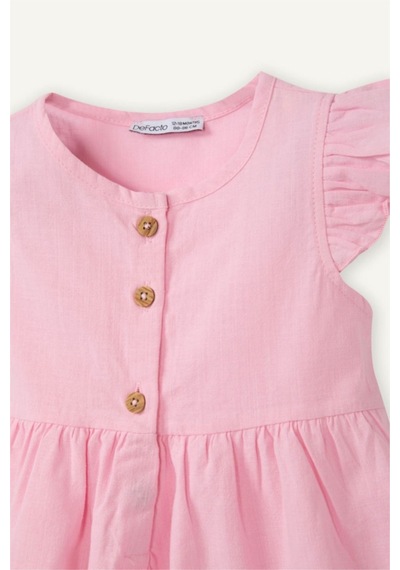Defacto Flamlı Poplin Elbise Kız Bebek Z7402a226smpn171 Pembe-pn171