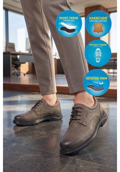 Dr.Flexer Antrasit Hakiki Deri Bağcıklı Ortopedik Rahat Taban Erkek Casual Ayakkabı 208702 Dr.Flexer Antrasit Hakiki Deri Bağcıklı Ortopedik Rahat Taban Erkek Casual Ayakkabı 208702