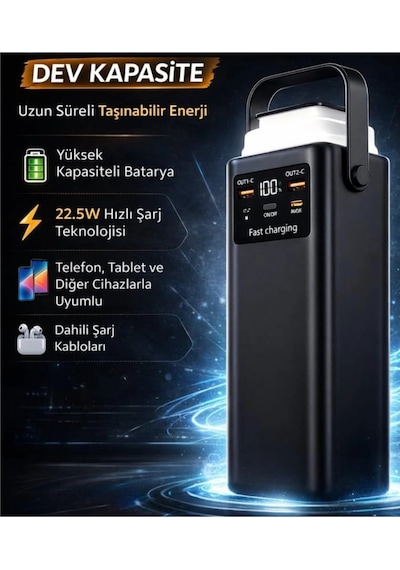 Acl Pw-113 50.000 Mah Dijital Göstergeli Powerbank 22.5w Hızlı Şarj Destekli Batarya Çok Renkli