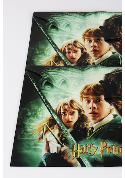 Dekomus İle Lisanslı Harry Potter 2 Adet Çıtçıt Dosya Ve 2 Adet Spırallı A6 Çizgili Not Defteri / Bloknot Okul Seti Altın