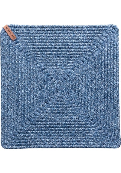 Koza Home Cesta El Yapımı Örgü Lacivert Kare Supla 32x32 4016 Lacivert