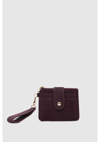 Shule Bags Pike Süet Kadın Kartlık Bordo