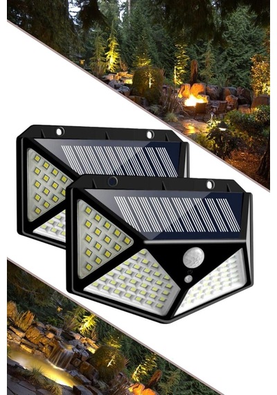 Chermik 100 Led Güneş Enerjili Solar Bahçe Lambası ANTRASİT