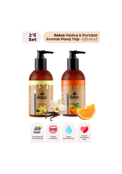 "erotik Portakal Ve Vanilya Aromalı Yenilebilir Masaj Yağı 120 Ml Kokulu Vücut Yağı" - 297079530