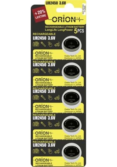 Orion LIR2450 120 mAh 3.6 V Li-Ion Şarj Edilebilir Pil 5'li