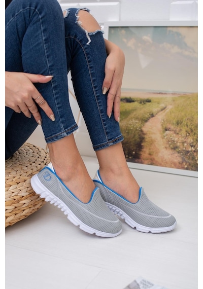 Nesil Shoes Dvm 801 Açık Gri Faylon Taban Kadın Yürüyüş Ayakkabısı-açıkgri Açık Gri