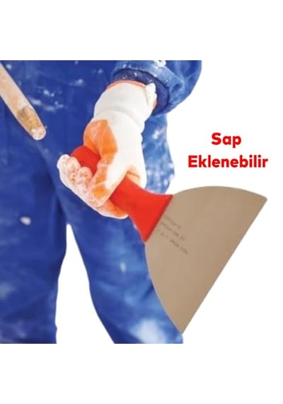 Feyzayapı Plastik Saplı Metal Spatula Sıva Duvar Macun Boya Kazıma Ispatulası 18 Cm Takılabilir Sap
