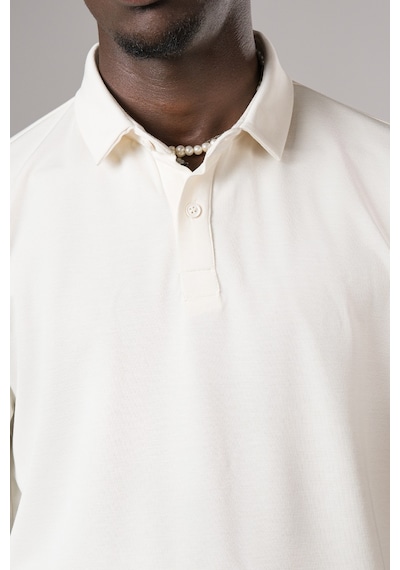 Fbi Regular Fit Dokulu Likralı Polo Yaka T-shirt Beyaz Fbi Regular Fit Dokulu Likralı Polo Yaka T-shirt Beyaz