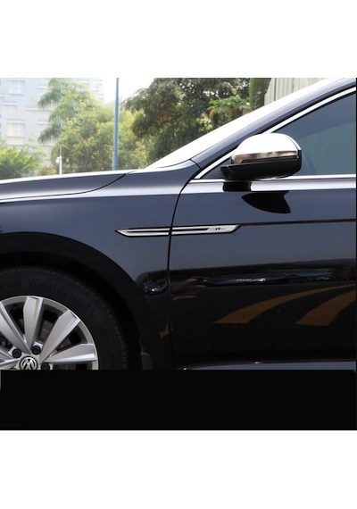 Space Vw Passat Golf Arteon R-Line 4'Lü Çamurluk Logosu Siyah