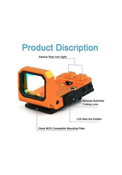 Vism Flipdot Reflex M2 Red Dot Sight Katlanabilir 22mm Reflex Nişangâh Kırmızı