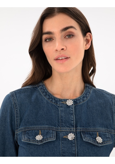 Pierre Cardin Kadın Mavi Ceket Denim 50306930-vr036