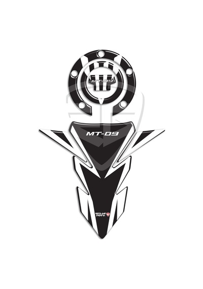 Yamaha Mt 09 Tank Pad Depo Kapak Pad Beyaz Siyah
