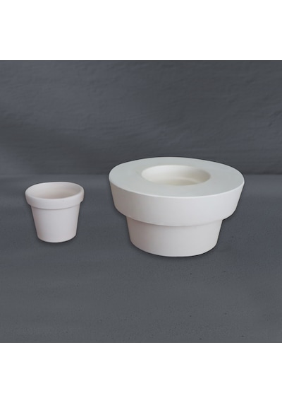 Minik Saksı Alçı Kalıbı Minik Saksı Sanatsal Seri