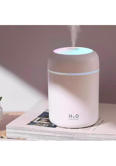 Led Işıklı 3'ü 1 Arada Ultrasonik Hava Nemlendirici Ve Aroma Difüzörü 300ml Kapasiteli Beyaz