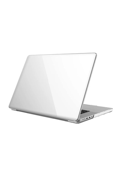 Apple Uyumlu MacBook Pro 16" M1 - M2 Hard Shell Sert Kapak Kılıf - Şeffaf