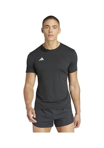 Adidas Adizero Essentials Erkek Siyah Yuvarlak Yaka Tişört Siyah