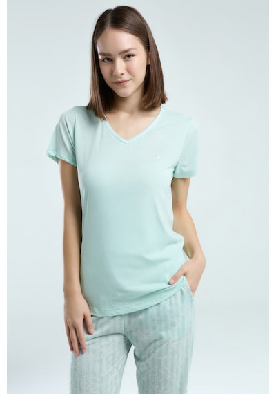 Pierre Cardin Kadın Yeşil Pijama Takımı Yeşil