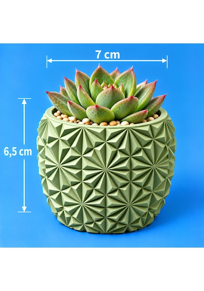 Dekorske Adaçayı Yeşili Geometrik Desenli Çok Amaçlı Dekoratif Saksı Ve Mumluk Mini Sukulent Saksısı Renk Dekorske Adaçayı Yeşili Geometrik Desenli Çok Amaçlı Dekoratif Saksı Ve Mumluk Mini Sukulent Saksısı Renk