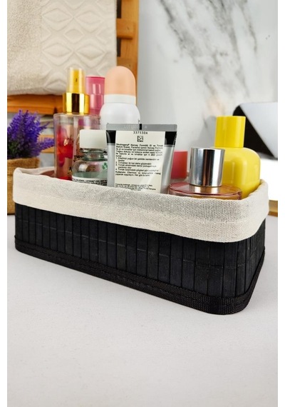 Digithome Bambu Çok Amaçlı Saklama Kutusu Düzenleyici Küçük Boy Organizer Siyah 25x15x8 Cm - Cl-6007-5
