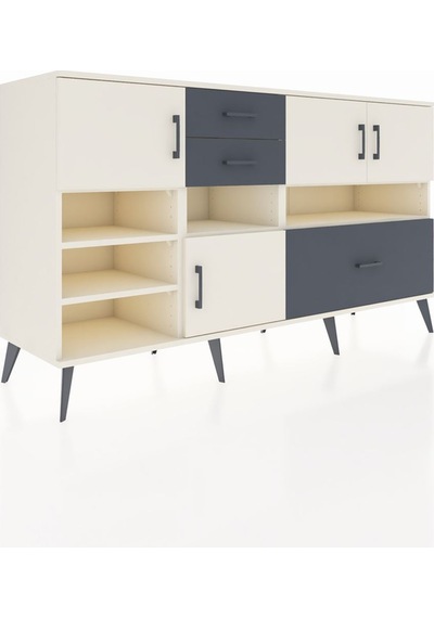 Kronos Konsol 7 Raflı 3 Çekmeceli 4 Kapaklı 176x59x99 Aytaşı-ayta Aytaşı-aytaşı/antrasit