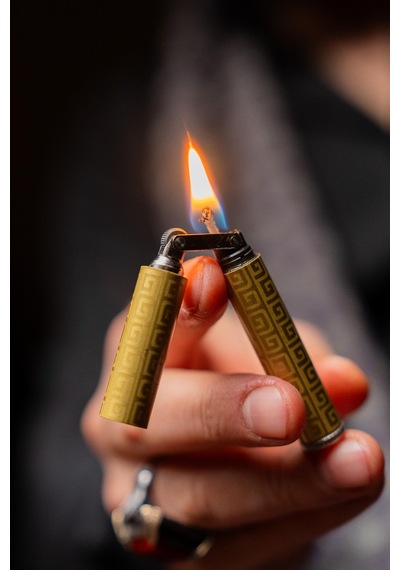 Caka Lighter Gold Labirent Benzinli Çakmak - Ckl-030