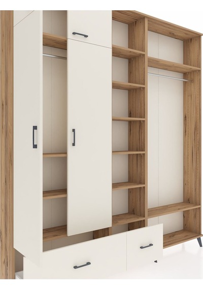 Arges Dolap 12 Raflı 2 Çekmeceli 2 Askılı 220x30x243 Çam-aytaşı/aytaşı Aytası/aytası Arges Dolap 12 Raflı 2 Çekmeceli 2 Askılı 220x30x243 Çam-aytaşı/aytaşı Aytası/aytası