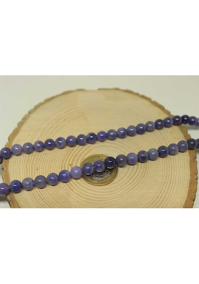 Tanzanit Taşı YARIM Dizi 8mm (18cm uzunluğundadır)