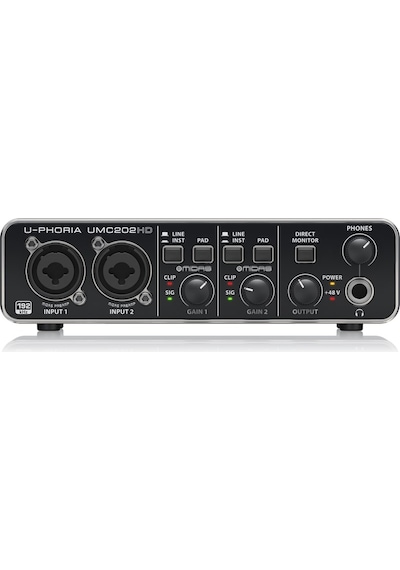 Behringer Umc202Hd Midas Pre.2X2. 24 Bit / 192 Khz Usb Ses Kartı