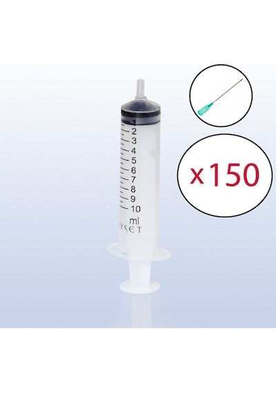 10 Cc Enjektör Yeşil Uç 3p - 150 Adet