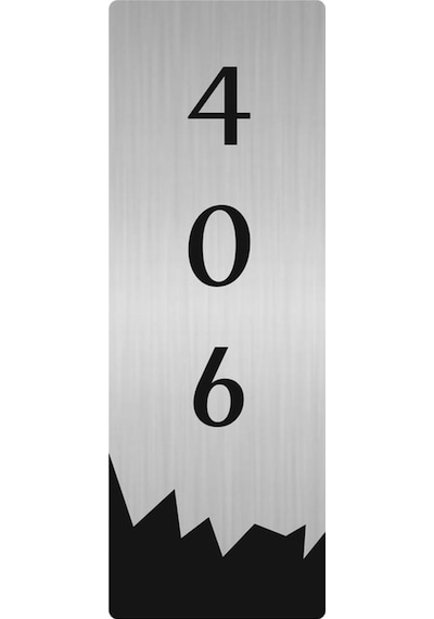 Metal Departman Kapı İsimliği, Yönlendirme Levhası 406 Dikey 10x20 Cm Gümüş Renk