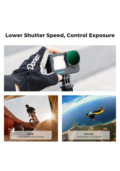 K&f Concept Gopro Uyumlu Değişken Nd2-32 Ve Nd32-512 Filtre Seti / 13-12-11-10-9 Uyumludur