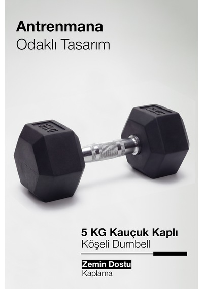 Çelik Ağırlık, Metal Tutma Yerlerine Sahip Tekli Dambıl- Kdb 5 Kg Tekli
