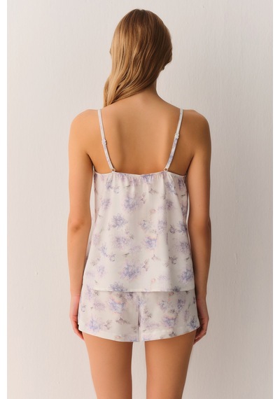 Suwen Lilac Atlet Şort Pijama Takımı Sh26527667887 Lila