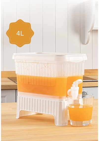 Lexroo Buzdolabı Sebili, 4l Buzdolabı Sebi, Musluklu Buzdolabı Sebili, Limonta, Vişne Suyu