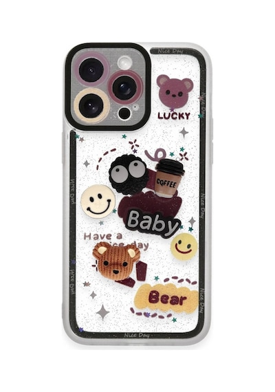Apple İphone 14 Pro Max Kılıf Sweet Desenli Silikon Kapak - Sarı