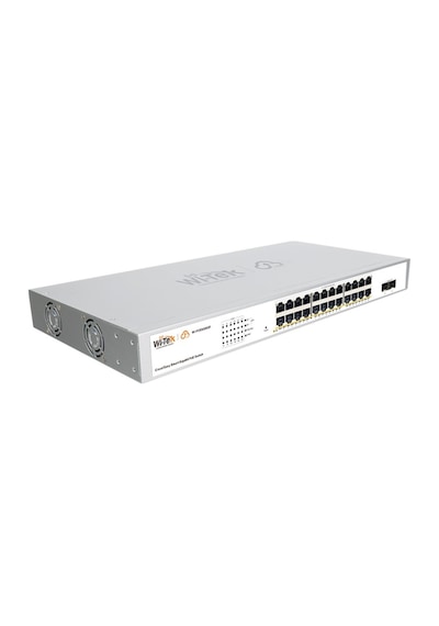 Wi-tek Wı-pces326gf V2 24 Port Poe 10/100/1000 2 Port 1000mbps Sfp 370w Yönetilebilir Poe Switch Rack Mount