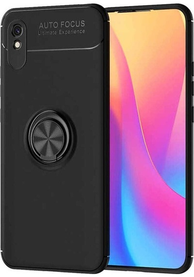 Xiaomi Redmi 9a Kılıf Zore Ravel Silikon Kapak Siyah