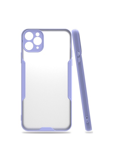 Apple iPhone Uyumlu 11 Pro Max Kılıf Platin Silikon - Lila Bzsxx00 1