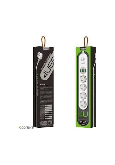 Ldnio SE4432 4xUsb Çıkışlı 4'lü Akım Korumalı Priz Beyaz